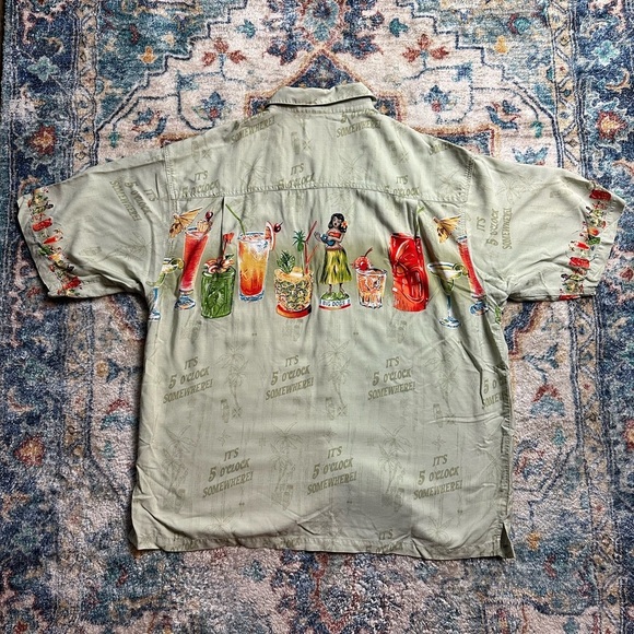 Vintage Big Dogs Five O’Clock Somewhere Button-up Shirt - Picture 2 of 4
